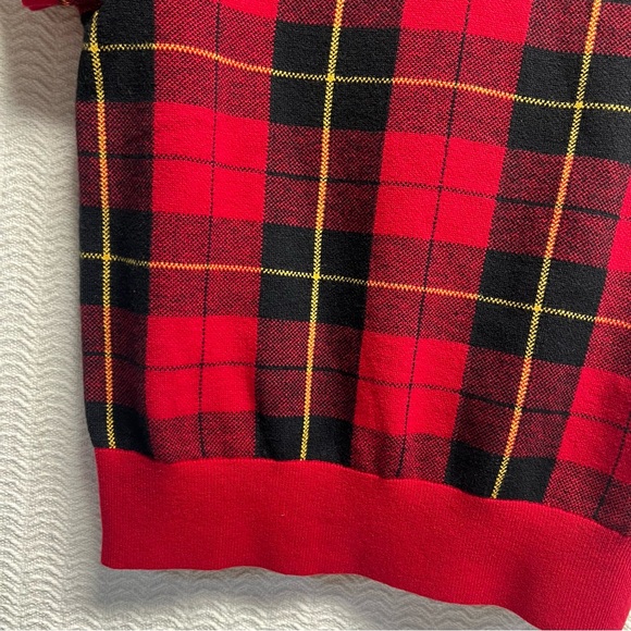 polo ralph lauren / red and black plaid blouse size medium - Picture 5 of 8